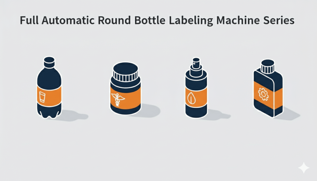 HiPaks fully automatic round bottle labeling machine series