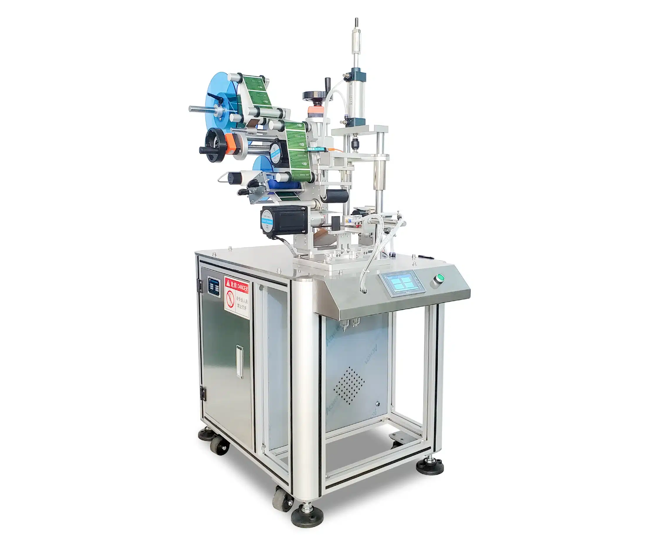 MT-190e electric floor-standing round bottle labeler