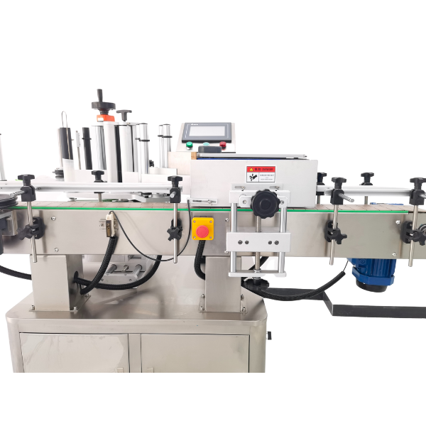 Automatic wrap-around round bottle labeling machine
