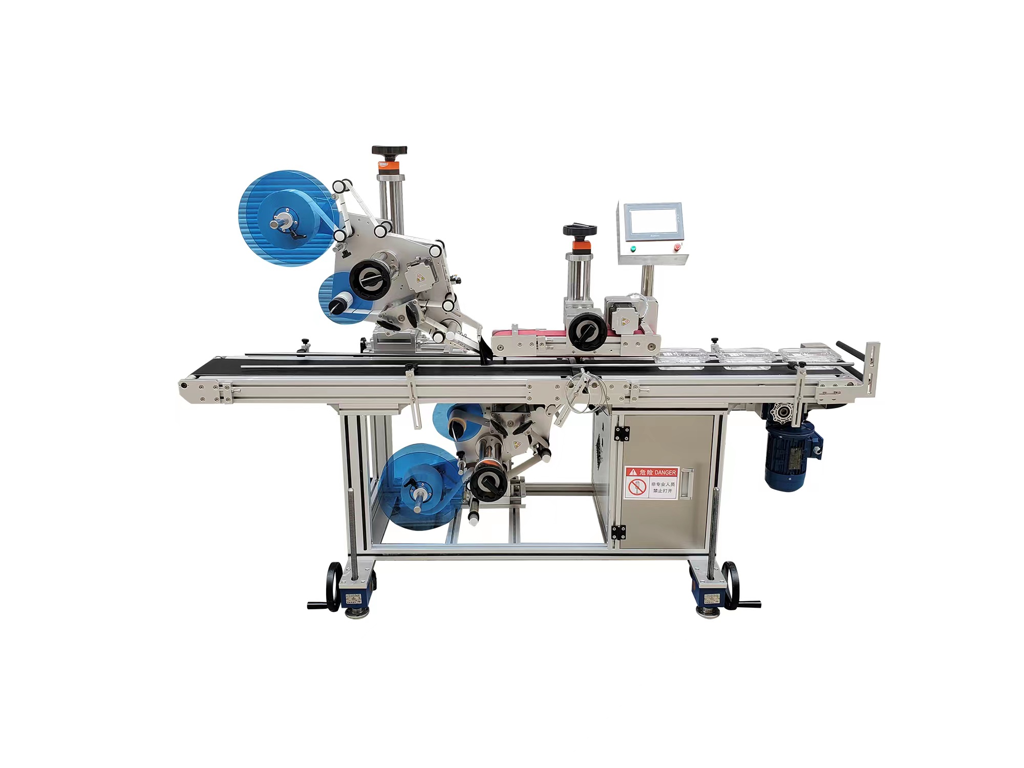 Print and apply labeling system on a production line